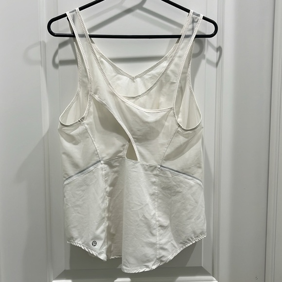 Lululemon Run With The Sun Tank Off White Sz 6 - Picture 5 of 5